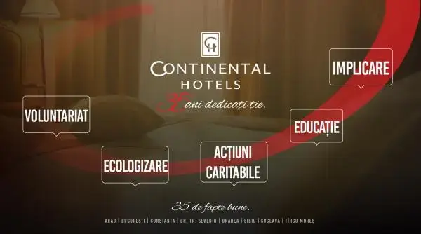 Continental Hotels lansează un program național de implicare comunitară la 35 de ani