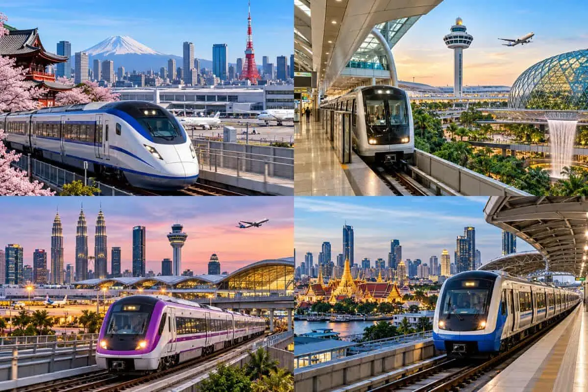 Singapore apare împreună cu Tokyo și alte hub-uri asiatice în timp ce călătoriile de la aeroport la hotel dezvăluie